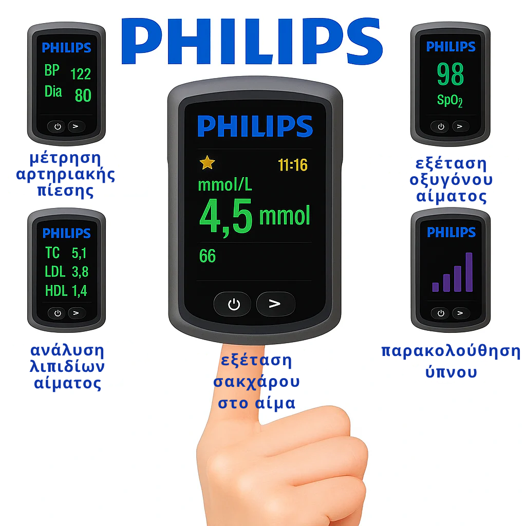 Γλυκόμετρο με λέιζερ Philips 2025 – Χωρίς τρυπήματα, χωρίς αίμα